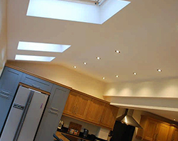 A modern kitchen designed to fit the large new extension.